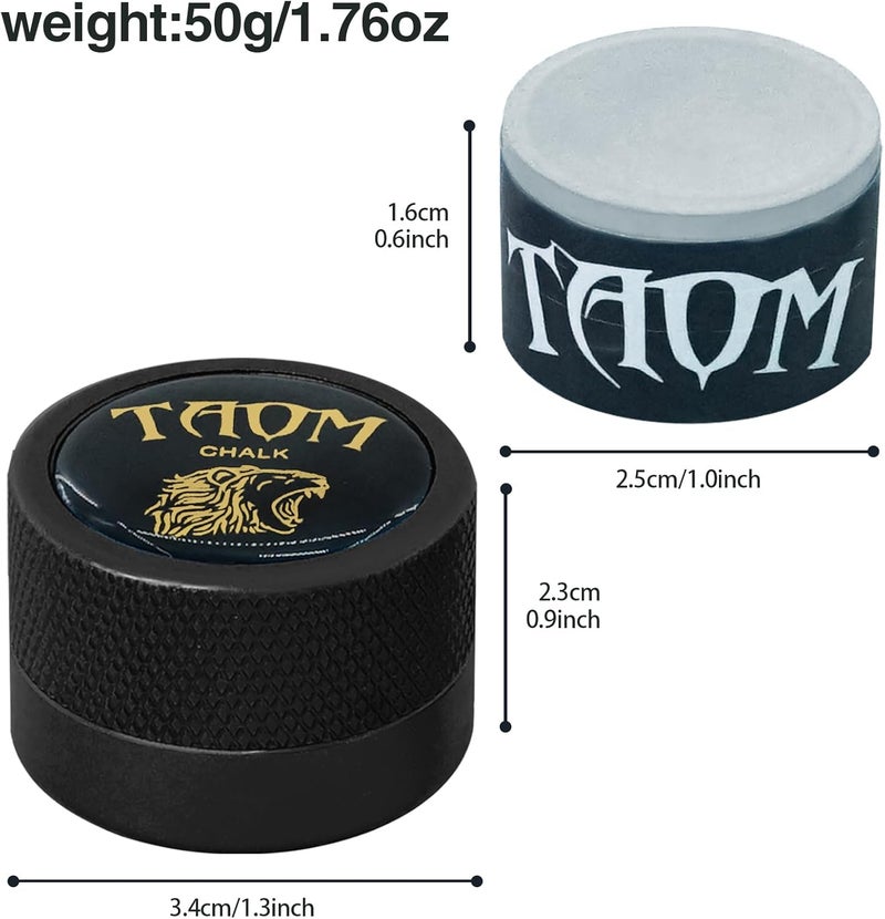 Banly TAOM Round Shaped Pool Chalk Holder, Portable Pool Chalk Cubes, Magnetic Mini Chalk Holder Pool Billiards, Pool Cue Chalk Case Container Box for Billiard Cue Tip Tool Pool Table Snooker Accessories - Image 2